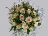 Hand tied rose bridal bouquet